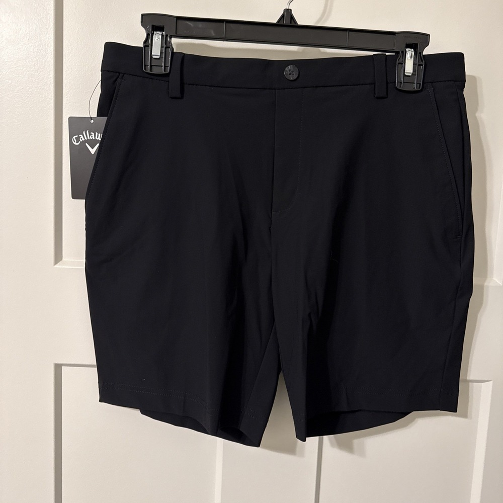 NWT Callaway Boys Youth Golf Shorts Pro Spin 3.0 Active Plaza Black Size L